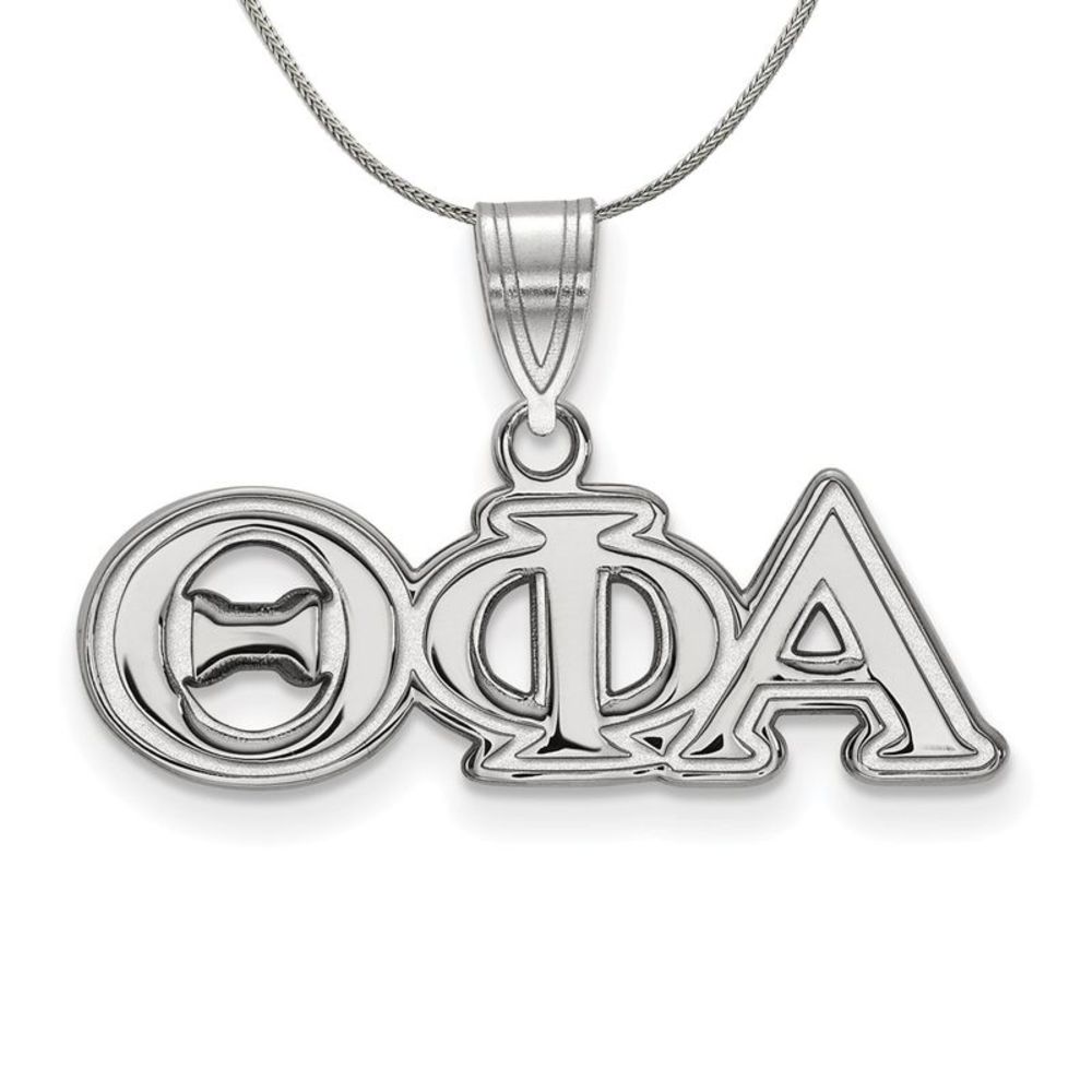 Sterling Silver Theta Phi Alpha Medium Greek Necklace - 16 Inch